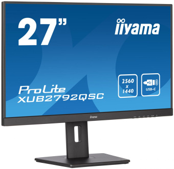Монитор Iiyama 27" ProLite XUB2792QSC-B5 черный IPS LED 16:9 HDMI M/M матовая HAS Piv 350cd 178гр/178гр 2560x1440 75Hz DP 2K USB 6.8кг от магазина РЭССИ