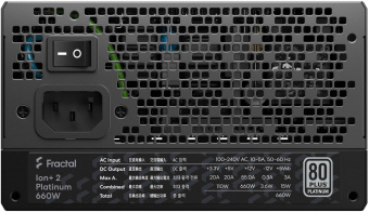 Блок питания Fractal Design ATX 650W ION+2 660 80+ platinum (24+4+4pin) APFC 140mm fan 10xSATA Cab Manag RTL от магазина РЭССИ