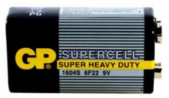 Батарея GP Supercell 1604S 6F22 9V (1шт) от магазина РЭССИ