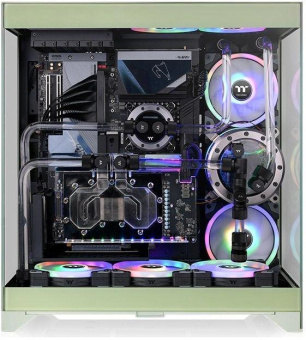 Корпус Thermaltake CTE E550 TG зеленый без БП ATX 8x120mm 6x140mm 2xUSB3.0 audio bott PSU от магазина РЭССИ