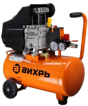 Компрессор поршневой Вихрь КМП-260/24 масляный 260л/мин 24л 2000Вт оранжевый/черный от магазина РЭССИ