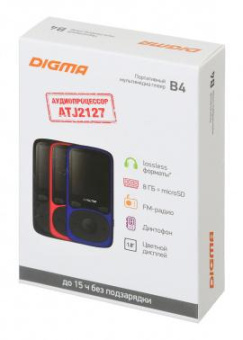 Плеер Hi-Fi Flash Digma B4 8Gb черный/1.8"/FM/microSDHC от магазина РЭССИ