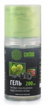 Чистящий набор (салфетки + гель) Cactus CS-S3004 для экранов и оптики 1шт 20x23см 200мл от магазина РЭССИ