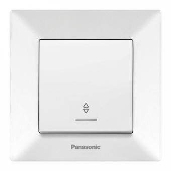 Переключатель Panasonic Arkedia скрыт. 1кл. проходной с подсветкой IP20 белый глянцевый (упак.:1шт) (WMTC00042WH-RU) от магазина РЭССИ