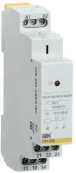 Реле промежуточное модульное OIR 2 контакта 8А 48В AC/DC IEK от магазина РЭССИ