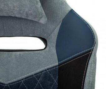 Кресло игровое Zombie VIKING 6 KNIGHT Fabric голубой с подголов. крестов. металл от магазина РЭССИ