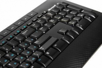 Клавиатура + мышь Microsoft 2000 клав:черный мышь:черный USB беспроводная Multimedia от магазина РЭССИ