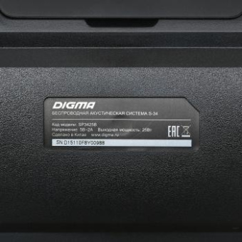 Колонка порт. Digma S-34 черный 25W 1.0 BT/USB 3000mAh (SP3425B) от магазина РЭССИ