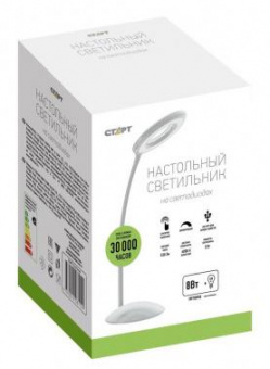 Светильник Старт CT202 настольный на подставке белый 8Вт от магазина РЭССИ