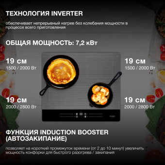 Индукционная варочная поверхность Hyundai HHI 6786 GR темно-серый от магазина РЭССИ