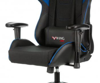 Кресло игровое Zombie VIKING 4 AERO черный/синий текстиль/эко.кожа с подголов. крестов. пластик от магазина РЭССИ