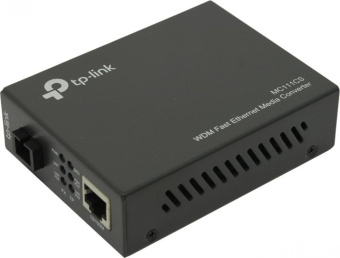 TP-Link MC111CS 10/100Mbps RJ45 to 100Mbps single-mode SC fiber Converter, Full-duplex,Tx:1550nm, Rx:1310nm, up to 20Km, switching power adapter, chassis mountable от магазина РЭССИ