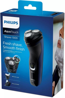 Бритва роторная Philips S1323/41 реж.эл.:3 питан.:аккум. черный от магазина РЭССИ