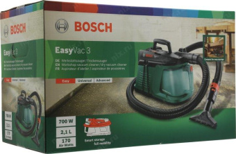 Строительный пылесос Bosch EasyVac3 700Вт (уборка: сухая) зеленый от магазина РЭССИ
