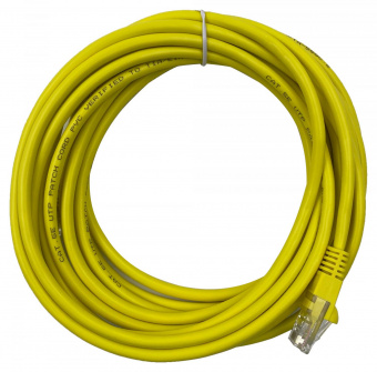 Патч-корд Buro UTP 4 пары cat5E CCA molded 5м желтый RJ-45 (m)-RJ-45 (m) от магазина РЭССИ