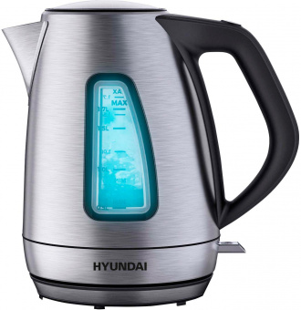 Чайник электрический Hyundai HYK-S3609 1.7л. 2000Вт серебристый/черный (корпус: нержавеющая сталь) от магазина РЭССИ