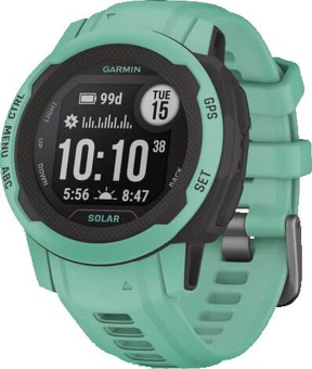 Смарт-часы Garmin Instinct 2S Solar Tactical 20мм 1.3" AMOLED корп.черный/мятный рем.мятный (010-02564-02) от магазина РЭССИ