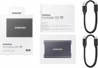 Накопитель SSD Samsung USB-C 1Tb MU-PC1T0T/WW T7 1.8" черный от магазина РЭССИ