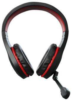 Наушники с микрофоном GMNG HS-L325G черный/красный 2.2м мониторные оголовье (1533553) от магазина РЭССИ