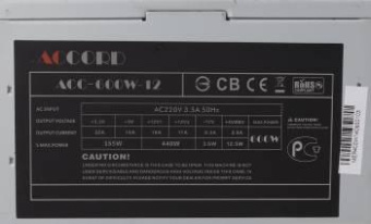 Блок питания Accord ATX 600W ACC-600W-12 (24+4+4pin) 120mm fan 4xSATA от магазина РЭССИ