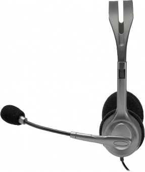 Наушники с микрофоном Logitech Stereo H110 серебристый 1.8м накладные оголовье (981-000271) от магазина РЭССИ