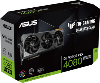 Видеокарта Asus PCI-E 4.0 TUF-RTX4080S-16G-GAMING NVIDIA GeForce RTX 4080 Super 16Gb 256bit GDDR6X 2550/23000 HDMIx2 DPx3 HDCP Ret от магазина РЭССИ