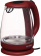 Чайник электрический Hyundai HYK-G1002 1.7л. 2200Вт бордовый (корпус: стекло) от магазина РЭССИ