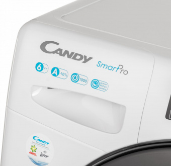 Стиральная машина Candy Smart Pro CSO34 106TB1/2-07 класс: A-10% загр.фронтальная макс.:6кг белый от магазина РЭССИ