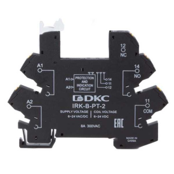 Колодка ультратонкая для реле RIS, входное напряжение 6-24V AC/DC, push-in клеммы от магазина РЭССИ