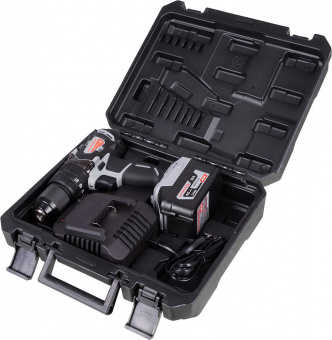 Дрель-шуруповерт Интерскол ДАУ-13/18В аккум. патрон:быстрозажимной (кейс в комплекте) (574.4.1.70) от магазина РЭССИ