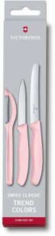 Набор ножей кухон. Victorinox Paring 2 Knife Set (6.7116.31L52) компл.:2предм. овощеч. розовый карт.коробка от магазина РЭССИ