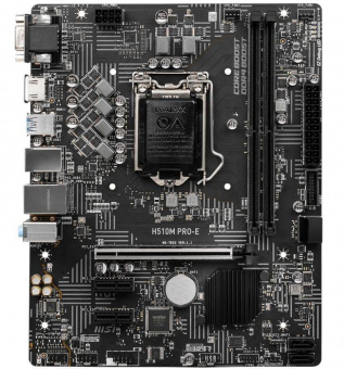 Материнская плата MSI H510M PRO-E Soc-1200 Intel H510 2xDDR4 mATX AC`97 8ch(7.1) GbLAN+VGA+HDMI от магазина РЭССИ