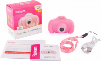 Фотоаппарат Rekam iLook K410i розовый 20Mpix 2" 720p SDXC CMOS/Li-Ion от магазина РЭССИ