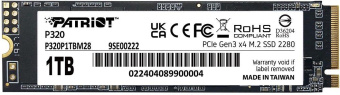Накопитель SSD Patriot PCIe 3.0 x4 1TB P320P1TBM28 P320 M.2 2280 от магазина РЭССИ