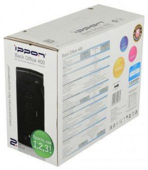 Источник бесперебойного питания Ippon Back Office 400 200Вт 400ВА черный от магазина РЭССИ