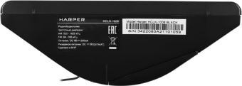 Радиобудильник Harper HCLK-1006 черный LED подсв:зеленая часы:цифровые AM/FM от магазина РЭССИ