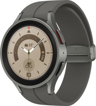 Смарт-часы Samsung Galaxy Watch 5 Pro 45мм 1.4" Super AMOLED корп.серый рем.серый (SM-R920NZTACIS) от магазина РЭССИ