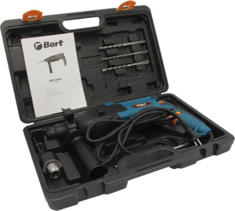 Перфоратор Bort BHD-800N патрон:SDS-plus уд.:3Дж 800Вт (кейс в комплекте) от магазина РЭССИ