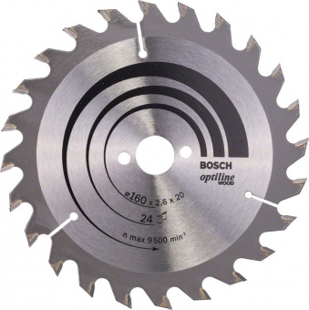 Диск пильный по дер. Bosch Standard (2608640596) d=160мм d(посад.)=30мм (циркулярные пилы) (упак.:1шт) от магазина РЭССИ