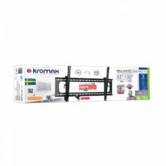 Кронштейн для телевизора Kromax STAR PRO-112 черный 55"-100" макс.103кг настенный наклон от магазина РЭССИ