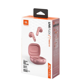 Гарнитура вкладыши JBL Live Flex Rose розовый беспроводные bluetooth в ушной раковине (JBLLIVEFLEXROSCN) от магазина РЭССИ