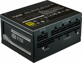 Блок питания Cooler Master SFX 750W V750 Gold 80+ gold (24+8+4+4pin) APFC 92mm fan 8xSATA Cab Manag RTL от магазина РЭССИ