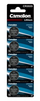 Батарея Camelion Lithium CR2025 BL-5 CR2025 150mAh (5шт) блистер от магазина РЭССИ