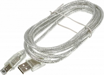 Кабель Ningbo USB A(m) USB B(m) 1.8м прозрачный блистер от магазина РЭССИ