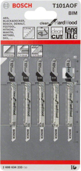 Набор пилок по дереву Bosch 2608634233 5пред. (лобзики) от магазина РЭССИ