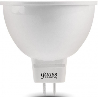 Лампа светодиодная Gauss Elementary MR16 9Вт цок.:GU5.3 спот 220B 2700K св.свеч.бел.теп. MR16 (упак.:10шт) (13519) от магазина РЭССИ