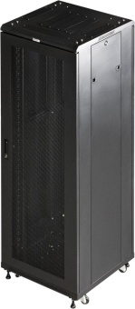 Шкаф коммутационный Lanmaster (TWT-CBB-42U-6X8-P1) напольный 42U 600x800мм пер.дв.перфор. задн.дв.перфор.2-хст. 2 бок.пан. 800кг черный 726мм 92кг 2055мм IP20 металл от магазина РЭССИ