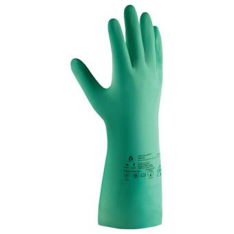 Нитриловые химостойкие перчатки Jeta Safety 80/50 с хлопковым напылением 0.38 мм р. 8/m JN711-08-M от магазина РЭССИ