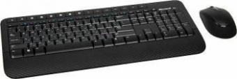 Клавиатура + мышь Microsoft 2000 клав:черный мышь:черный USB беспроводная Multimedia от магазина РЭССИ