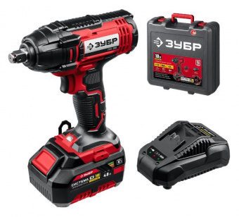 Гайковерт Зубр ГУЛ-255-41 аккум. патрон:квад.1/2" (кейс в комплекте) от магазина РЭССИ